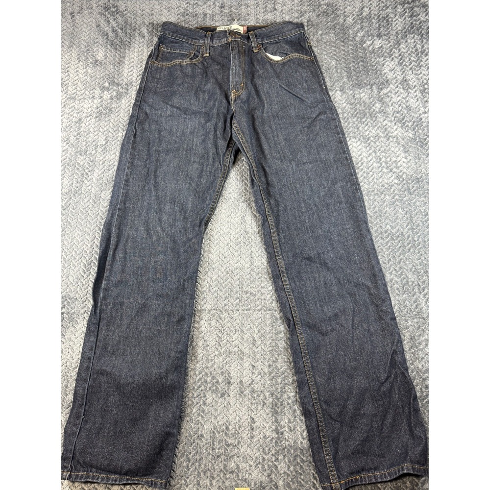 Levi's 559 Relaxed Straight Fit Mens Jeans 32x34 Blue Logo Denim Cotton Mid Rise
